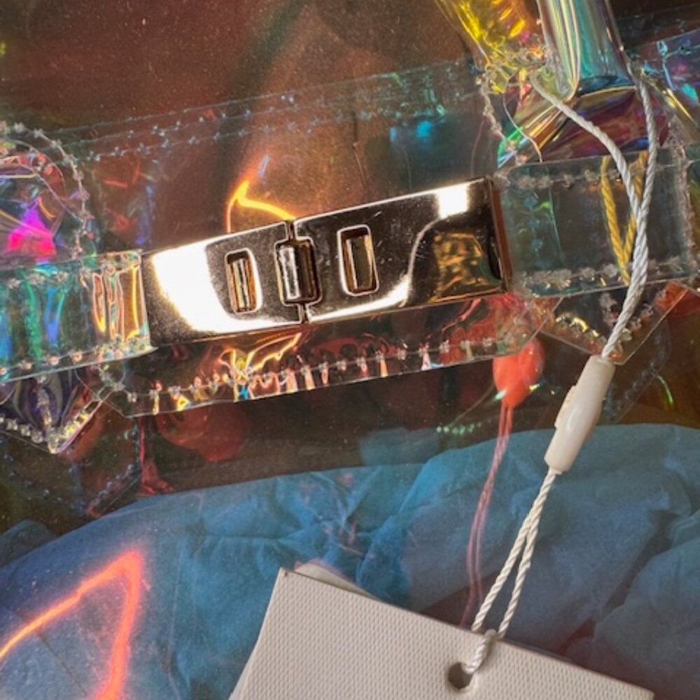 MMS Design Studio Iridescent Clear Holographic Bag Stadium Security Approved - Picture 9 of 9